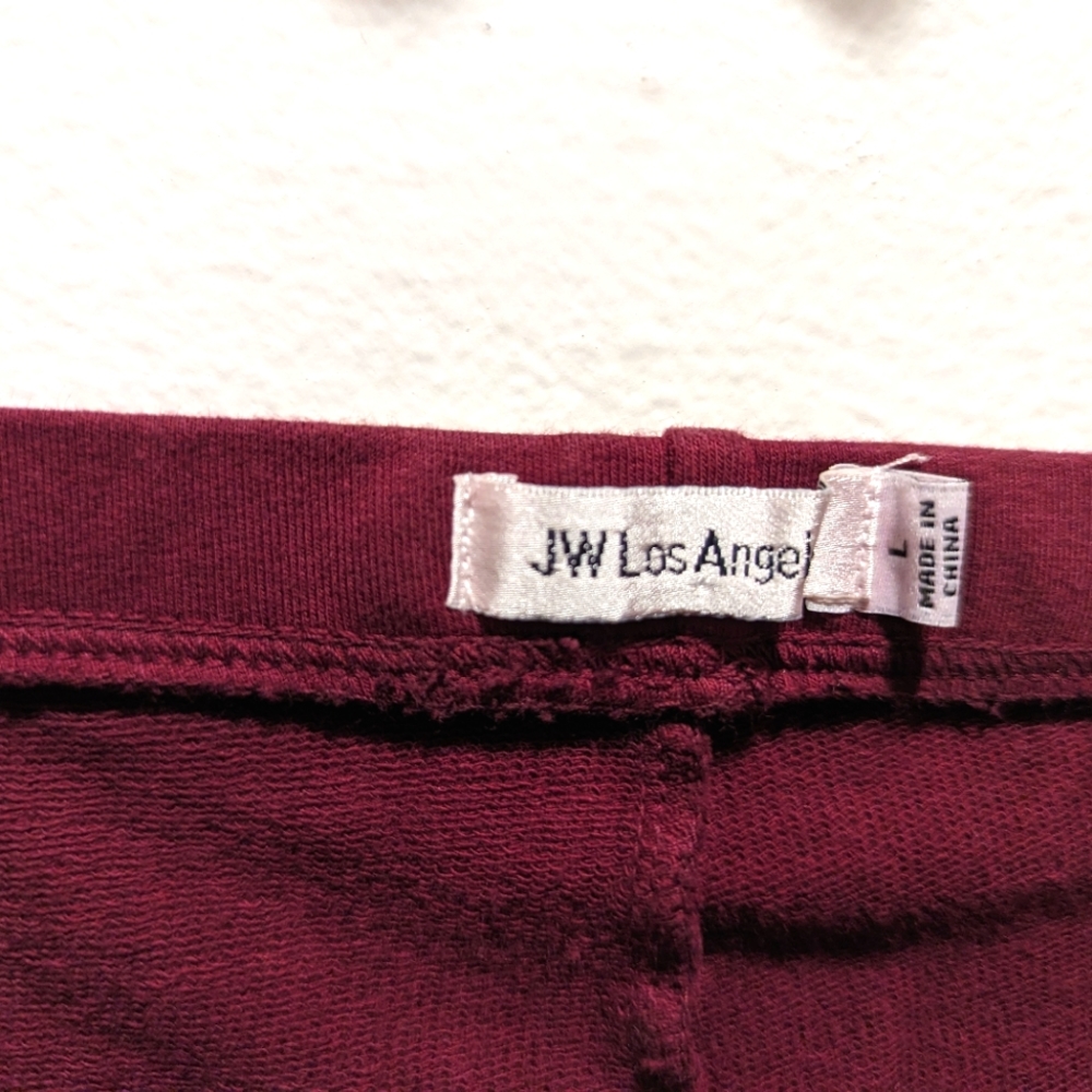 Johnny Was burgundy embroidered leggings